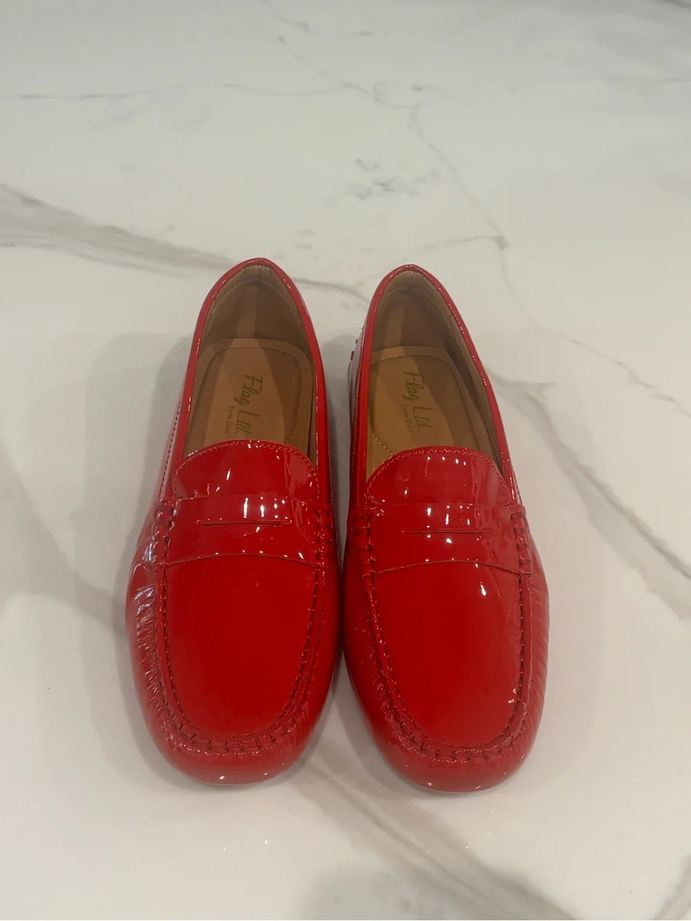 NEVER WORN- Women’s Flag Ltd Red Patent Moc loafers